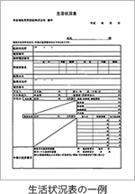 生活状況表の一例